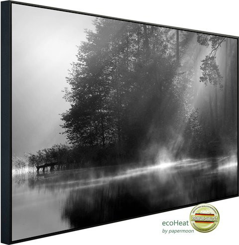 papermoon EcoHeat Infrarotheizung in Wald Schwarz und Weiss mit Matt-Effekt, App-Steuerung und Überhitzungsschutz - Bild 1