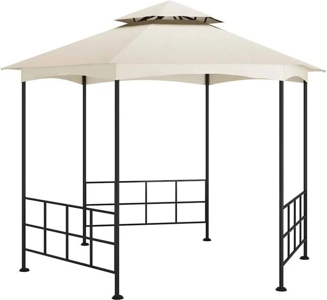 vidaXL Pavillon mit Seitenwänden und Fenstern in Beige, B/T/H: 3,1 x 2,7 x 2,7 m - Bild 1
