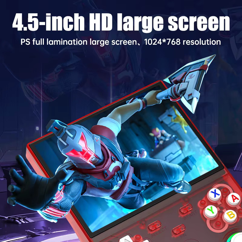 ZUIDID R36 Ultra X Handheld WLAN-Spielkonsole mit 4,5 Zoll IPS-Bildschirm und Retro-Videoplayer in Lila - Bild 6