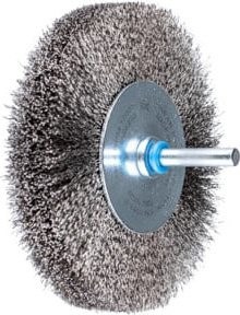 PFERD TOOLS Rundbürste ungezopft aus Edelstahl in Silber, Durchmesser: 100 mm, Breite: 20 mm, Schaft-Durchmesser: 6 mm, Draht-Durchmesser: 0,20 mm - Bild 1