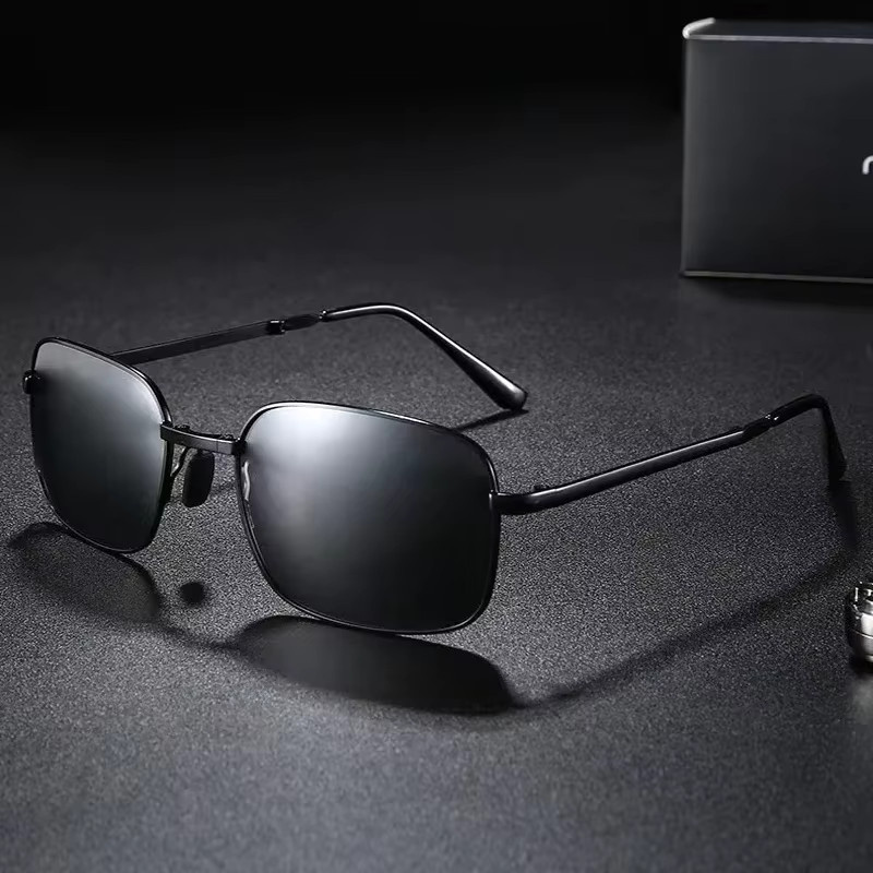 Rexxar Sonnenbrille, Metall, Vollrand, Schwarz, Unisex, polarisiert - Bild 4