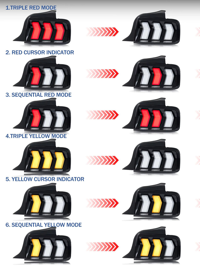 LED-Rückleuchten Set für Ford Mustang 2005-2009 GT Shelby S-197 mit sequentiellem Blinker - Bild 7