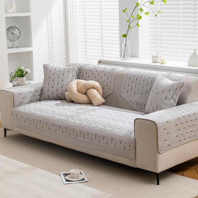 Besticktes Sofakissen Super Six aus reiner Baumwolle, quadratisch, B/T/H: 70 x 70 x 70 cm - Bild 1