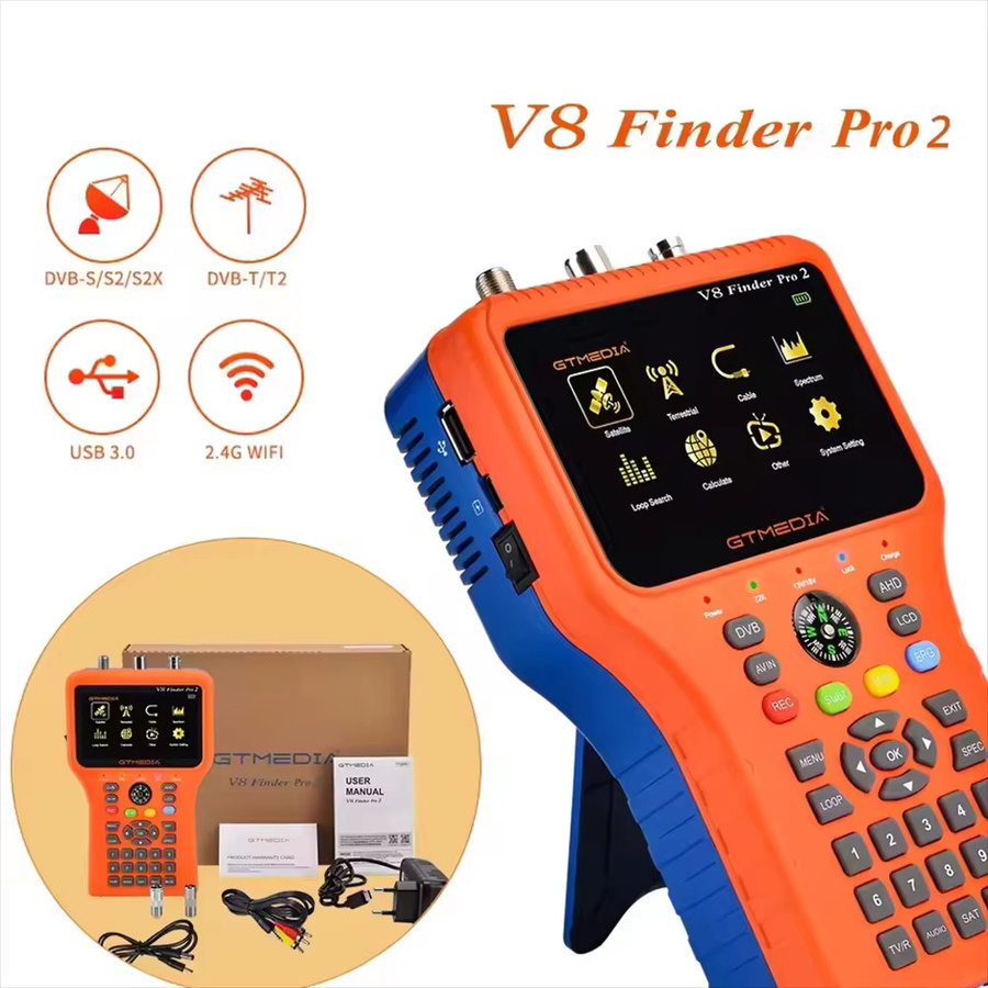 GTMEDIA V8 Finder Pro2 Satelliten-Signalmessgerät mit 4,3 Zoll LCD-Display, 1080P Full HD, DVB-S2/T2/Kabel und Type-C-Anschluss - Bild 4