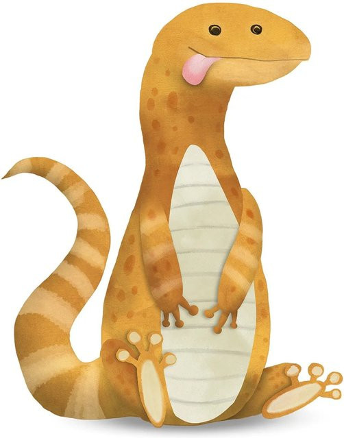 Komar Wandbild Cute Lizard Paper Poster, Mehrfarbig, Breite: 40 cm, Höhe: 50 cm - Bild 1