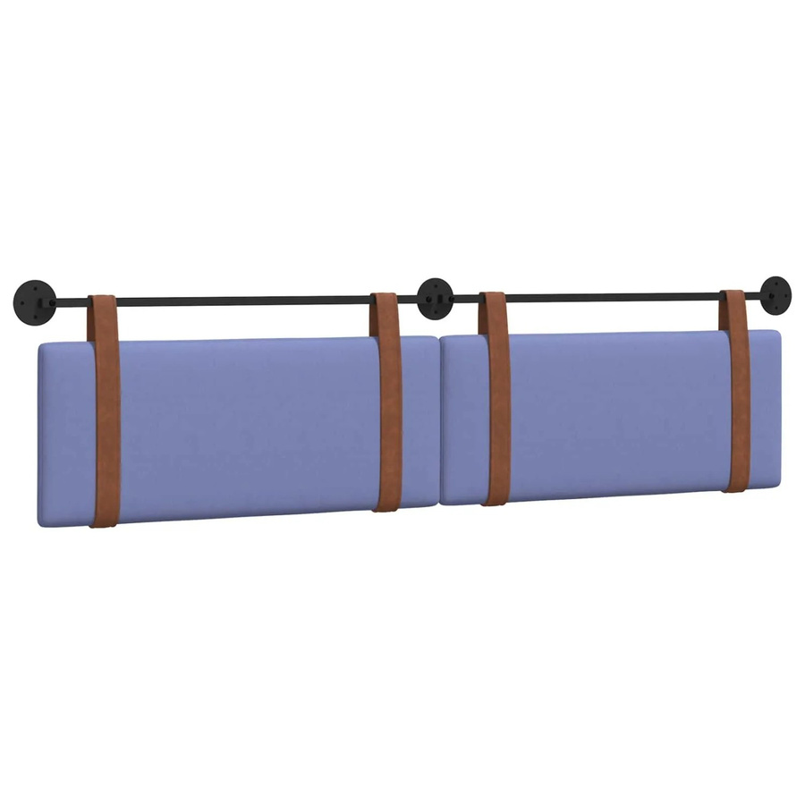 vidaXL Wandpaneel gepolstert in Uni Jeans Blau, B/H/T: 210 x 55 x 5 cm - Bild 2