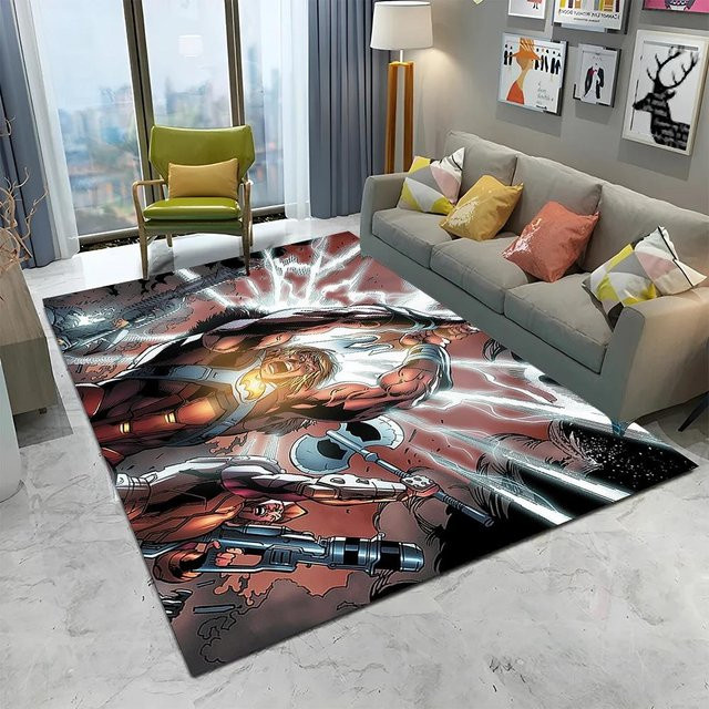 He Man Masters of The Universe Teppich von YunhengTechnology, rutschfeste und waschbare Bodenmatte für Kinderzimmer und Wohnbereich, B/T: 100 x 120 cm - Bild 1