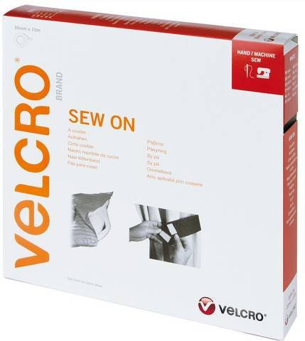 VELCRO Klettband zum Aufnähen mit Haken und Flausch in Weiß, Breite: 3 cm, Länge: 10 m - Bild 1