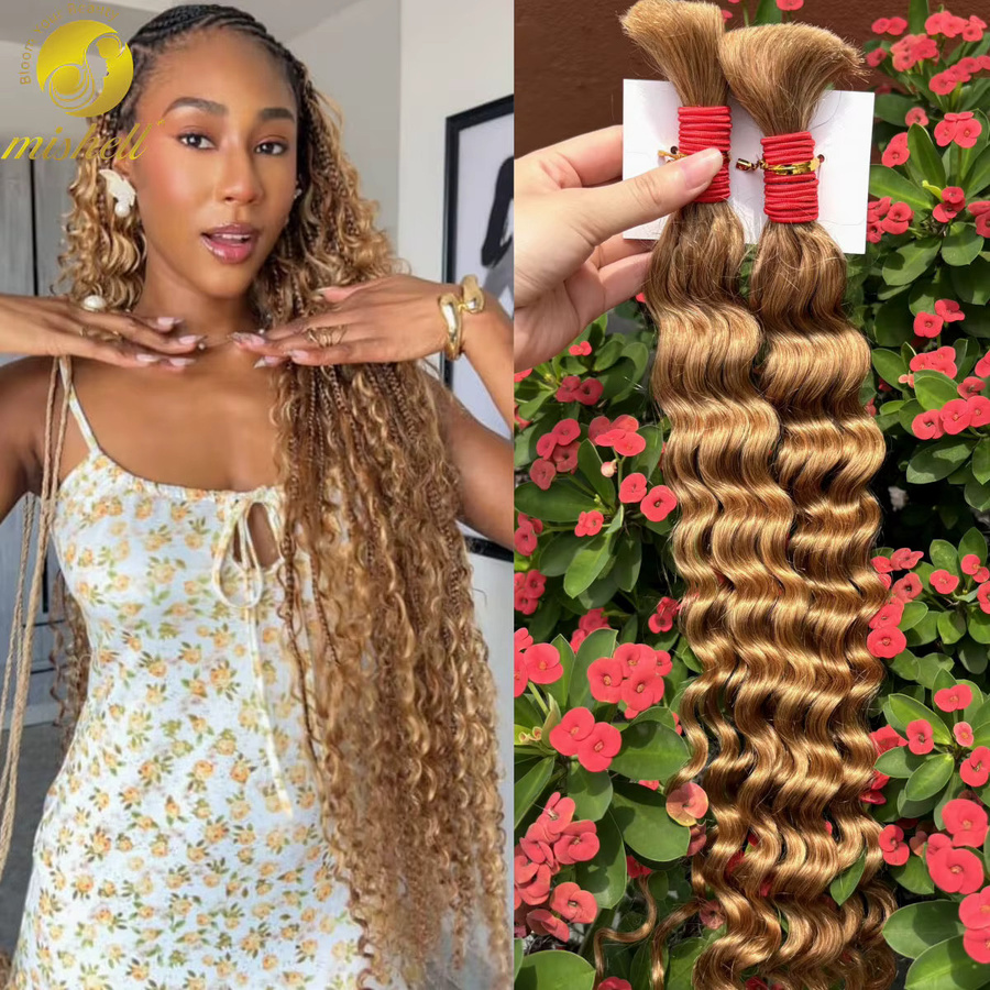 MISHELL Echthaar Ombre Deep Wave, 100g, 2 Bündel, Unisex - Bild 4