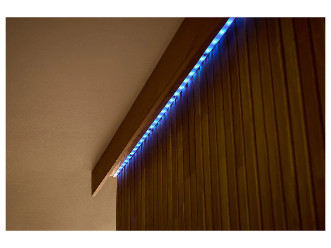 LIVARNO HOME RGBW LED-Band für Schrank und Regal, 5 m, dimmbar mit Fernbedienung, Multicolor und Weiß - Bild 3
