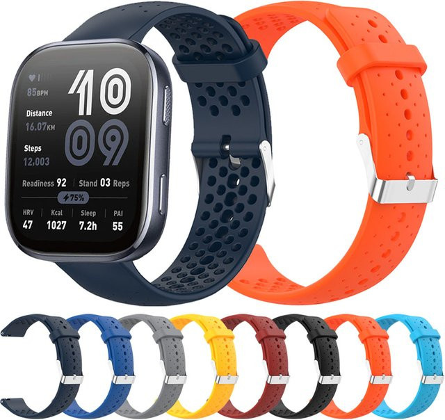 Amazfit Uhrenarmband Silikon, Schwarz, Unisex - Bild 1