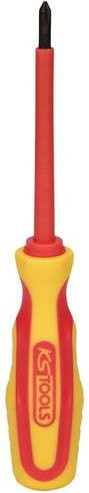 KS Tools ERGOTORQUE VDE PH-Schraubendreher PH1 in Rot aus Stahl - Bild 1