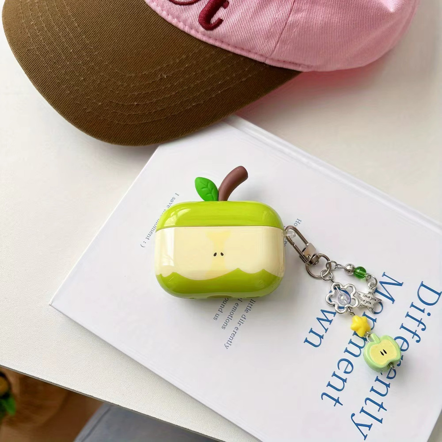 Niedrige grüne Apfel-Schutzhülle für Apple AirPods 4 und AirPods Pro Etui - Bild 2