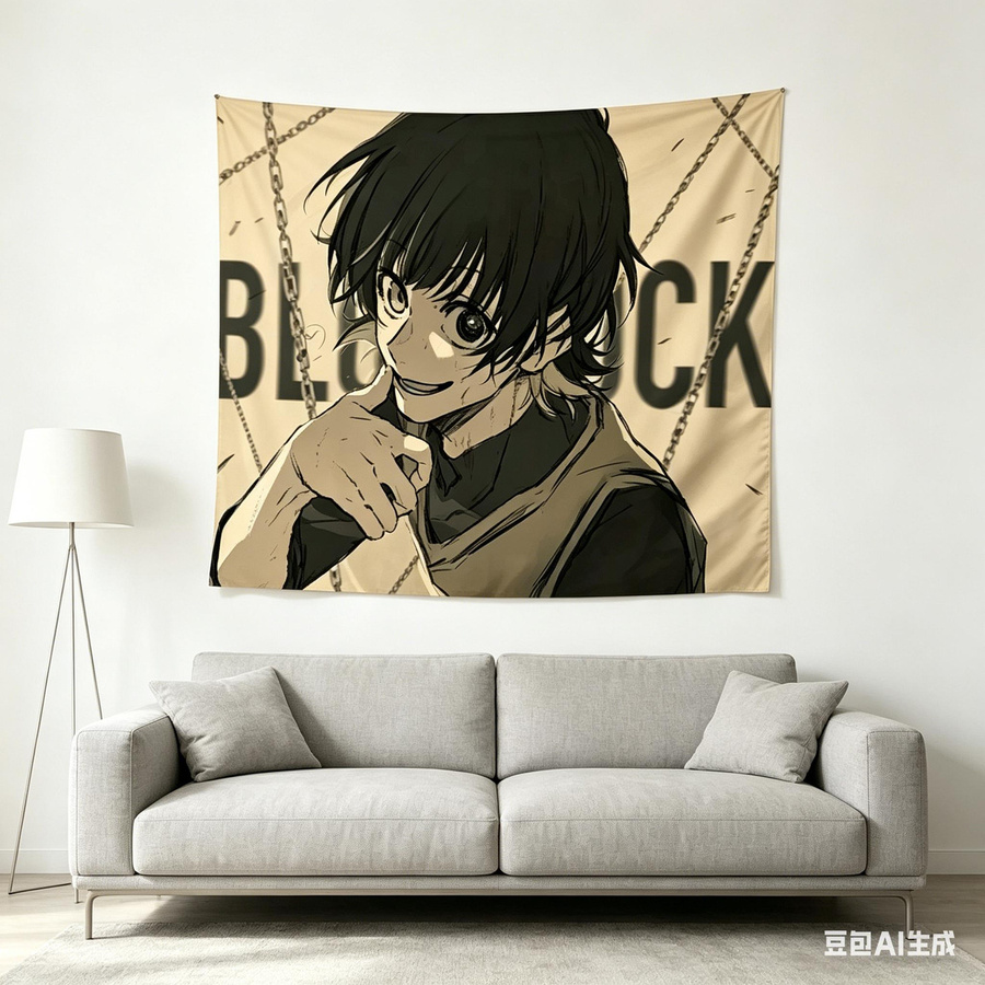 Blue Lock Bachira Meguru Wandteppich von JMG Household Supplies, bunter Anime-Wandbehang aus Polyester, Breite: 40 cm, Höhe: 60 cm - Bild 3