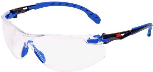 3M Solus S1101S Schutzbrille mit Antibeschlag-Schutz in Transparent, Blau und Schwarz nach EN 166 - Bild 1