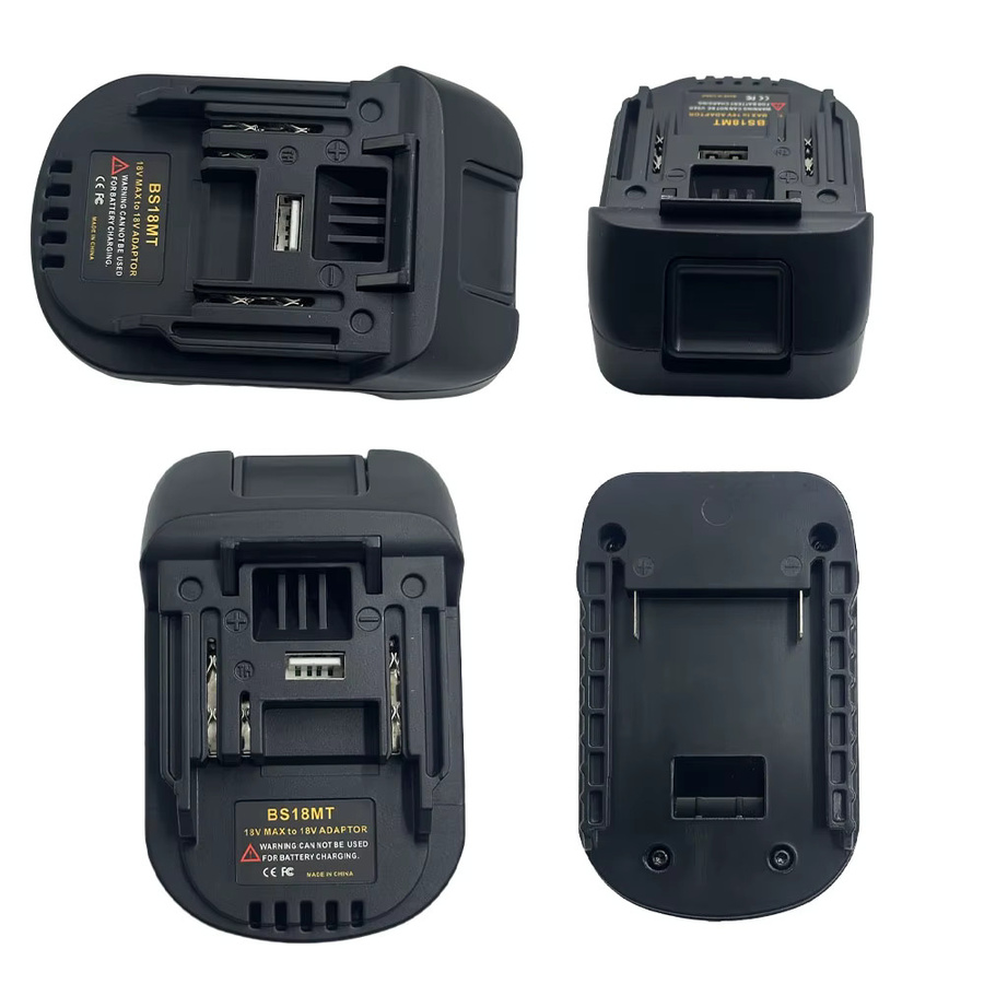 GiFi Power Akku-Adapter BS18MT mit USB-Ladebuchse für Bosch 18V Akku zur Konvertierung in Makita 18V BL1830, Schwarz - Bild 3