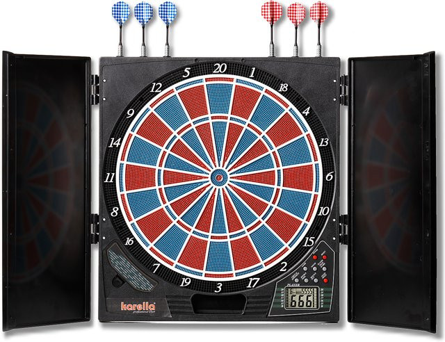 Karella Elektronische Dartscheibe Dartautomat CB 25, inkl. 6 Softdarts - Bild 1