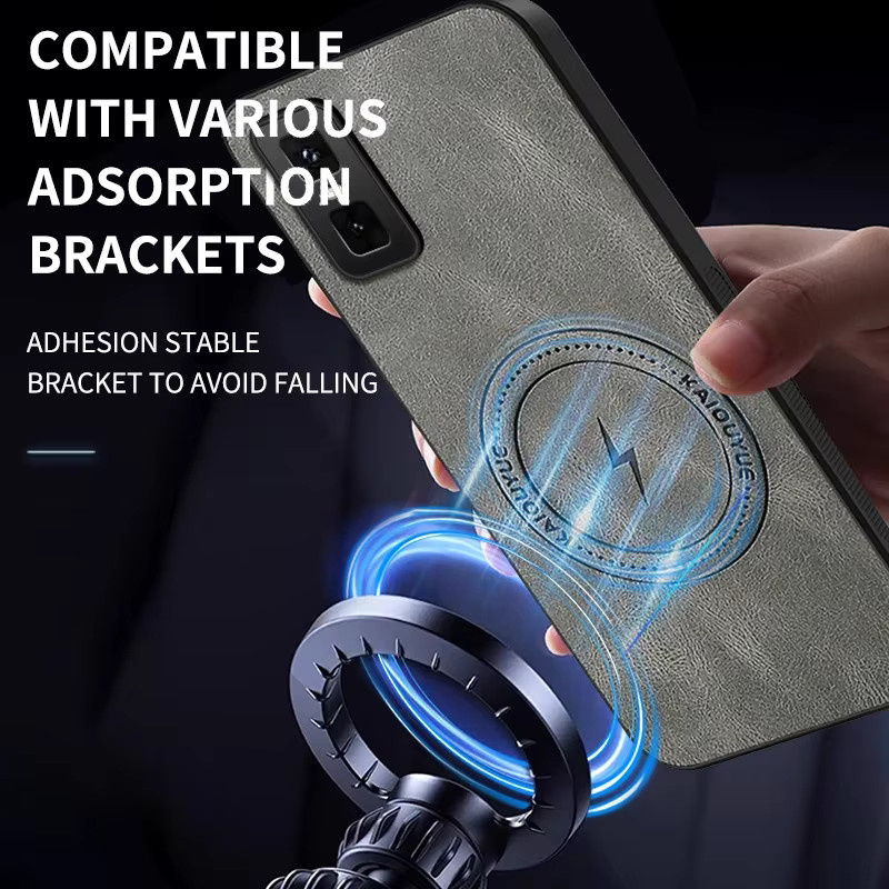Infinix GT30 Pro Luxus Kunstleder Bumper Case in Braun mit magnetischer kabelloser Ladefunktion und Stoßfestem Schutz - Bild 2