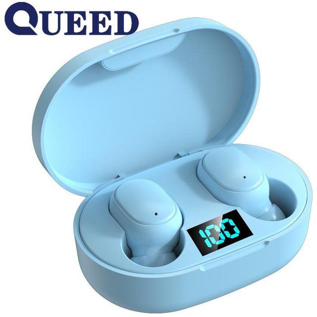 QUEED Bluetooth In-Ear Sport-Headset kabellos Stereo Mini-Headset blau - Bild 1