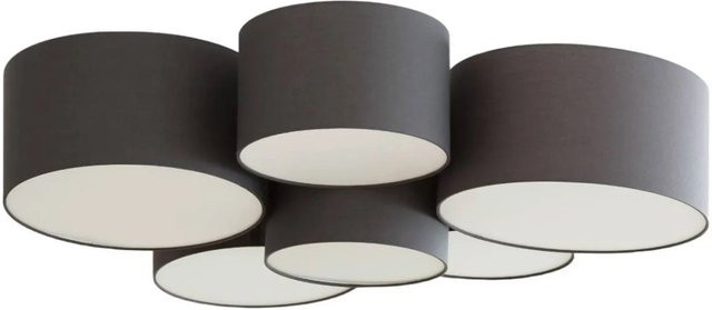 Lindby Deckenlampe Maureka Modern in Schwarz aus Textil und Metall, 6-flammig, E27 - Bild 1
