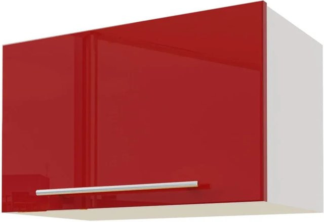 Feldmann-Wohnen Klapphängeschrank Brerra W4B/60 in Weiß und Karminrot Hochglanz mit Gasdruckdämpfer, B/T/H: 60 x 32,5 x 36 cm - Bild 1