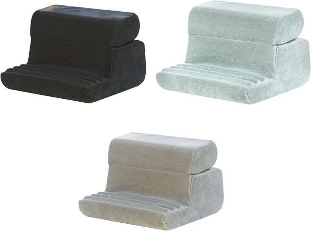 MagiDeal Tablet-Kissenständer in Grau mit verstellbaren Betrachtungswinkeln als leichter Leseständer für Bett und Tisch, B/T/H: 29,5 x 18,5 cm - Bild 1