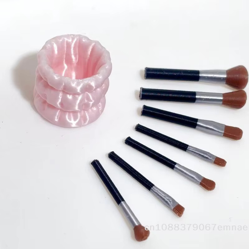 ZYAS Puppenzubehör, 1-teiliges Set, Miniatur Simulation Make-up Pinsel, Stifthalter, Modell Ornament - Bild 2