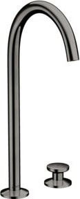 Hansgrohe Axor One 2-Loch-Waschtischarmatur in Chrom mit Schwenkauslauf und Pop-up-Abfluss - Bild 1