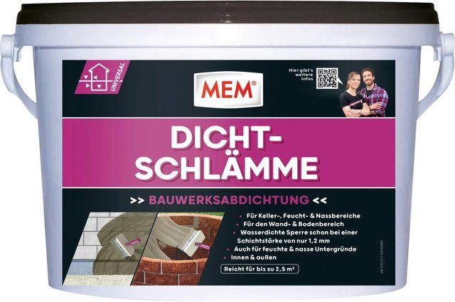 MEM Dichtschlämme auf Zementbasis, lösungsmittelfrei, 5 kg - Bild 1