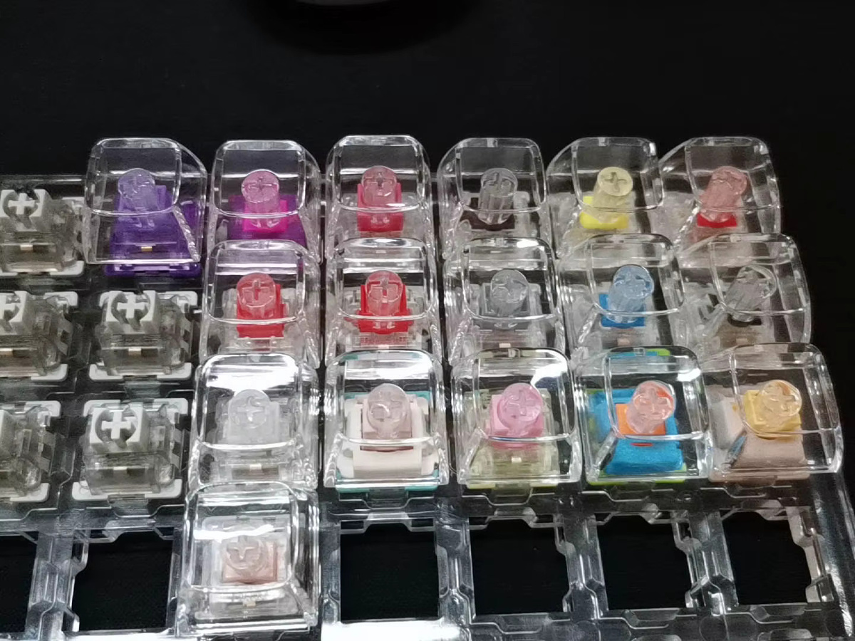 Transparente mechanische Tastenkappen für MX Switches, 132 Tasten im CBSA-Profil, DIY Custom Set für hintergrundbeleuchtete Gaming-Tastaturen, Weiß/Transparent - Bild 4