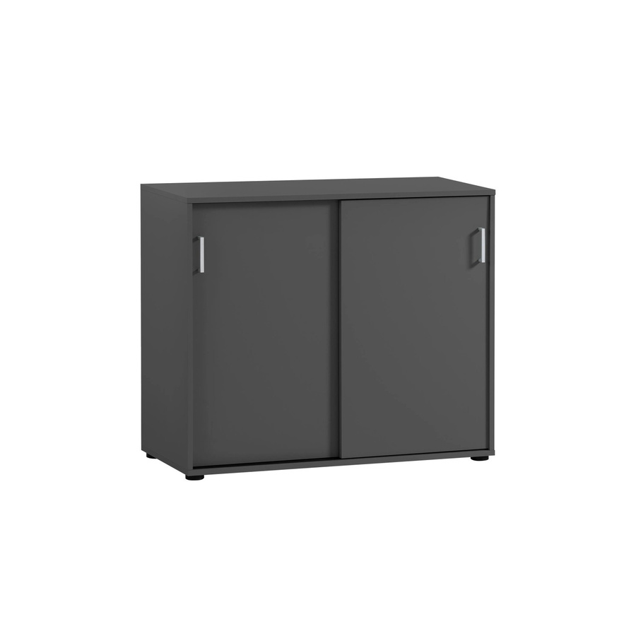 PROREGAL Aktenschrank Fox in Anthrazit mit 2 Schiebetüren, H x B x T: 84 x 100 x 41 cm - Bild 2