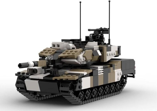 LEGO DIY Leopard 2 Panzer Bausteine, Lernspielzeug, grau, ab 3 Jahren - Bild 1