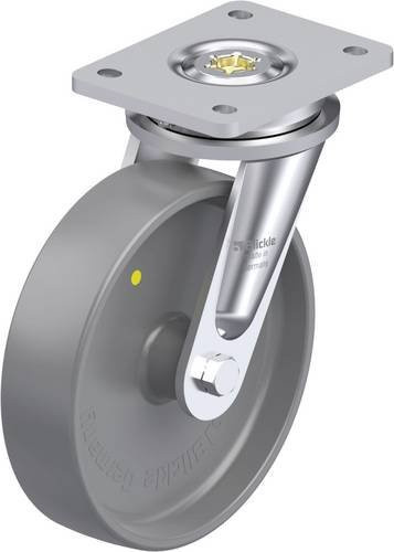 Blickle LO-PO 200G-ELS Schwerlast-Lenkrolle in Grau mit 200 mm Rad-Durchmesser und 600 kg Tragfähigkeit - Bild 1