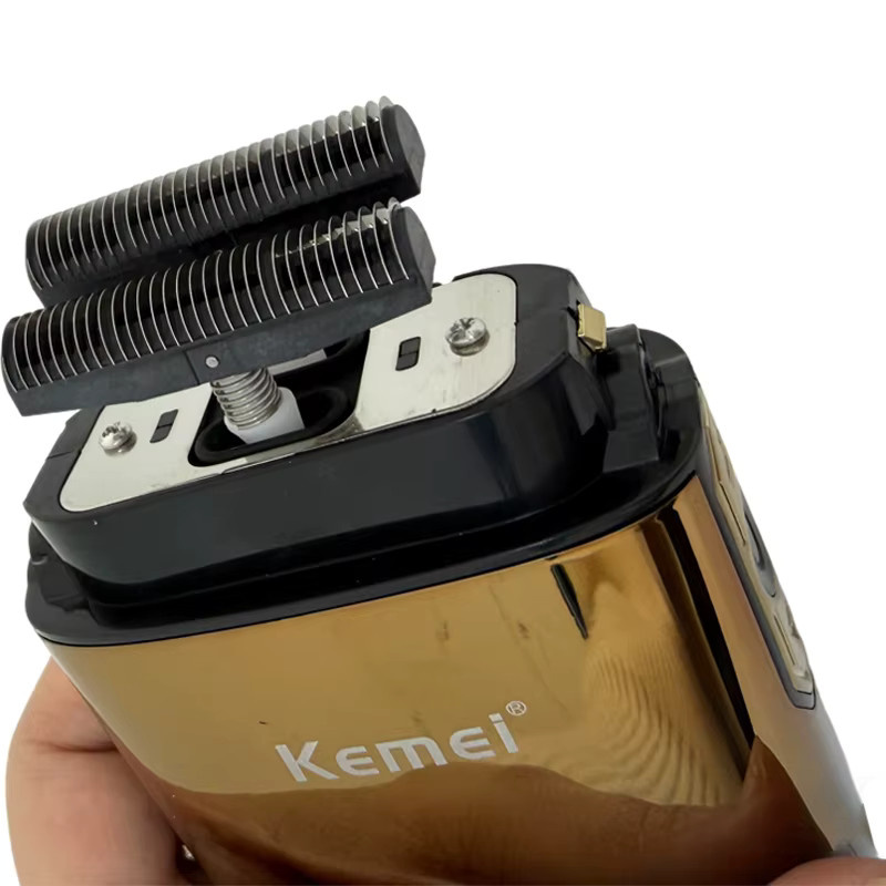 Kemei Ersatzkopf KM-TX10 mit Doppel-Folie und Cutter-Klinge in Gold - Bild 2