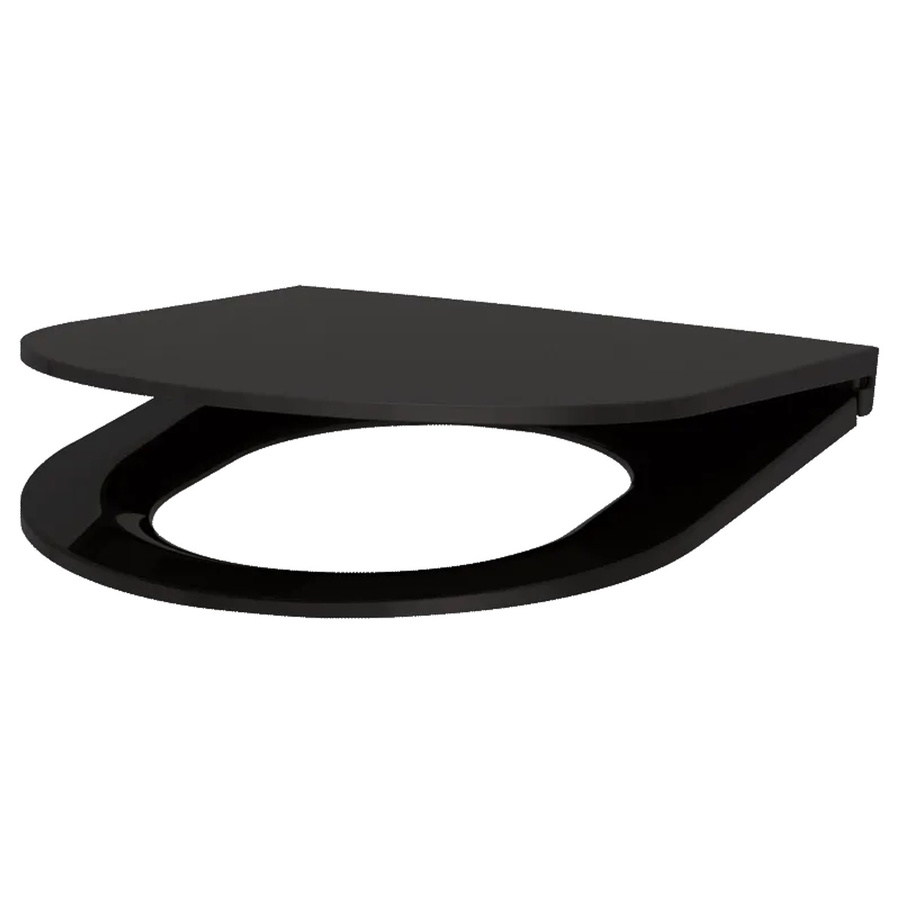 Delabie WC-Sitz Slim S21 D-Form aus Duroplast in Schwarz Matt mit Absenkautomatik und abnehmbarer Konstruktion - Bild 2
