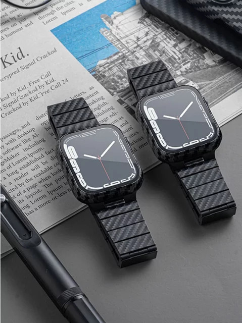 Uhrenarmband Kohlefaser, Schwarz, Unisex - Bild 1