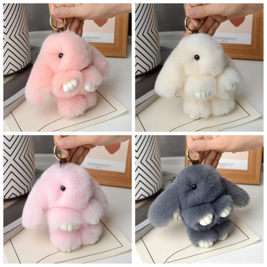 Yiran toy 1 Plüschhase Schlüsselanhänger aus Kunstangora - Bild 2
