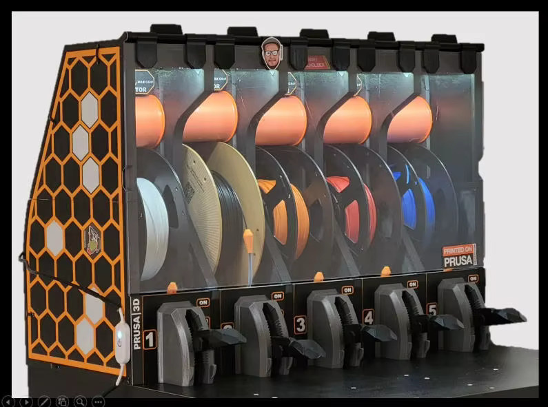 Prusa MK3S/MK4 MMU3 Upgrade-Kit All-in-One Filament-Management-System mit 5-Spulen-Speicher und Feed-Assistent - Bild 2