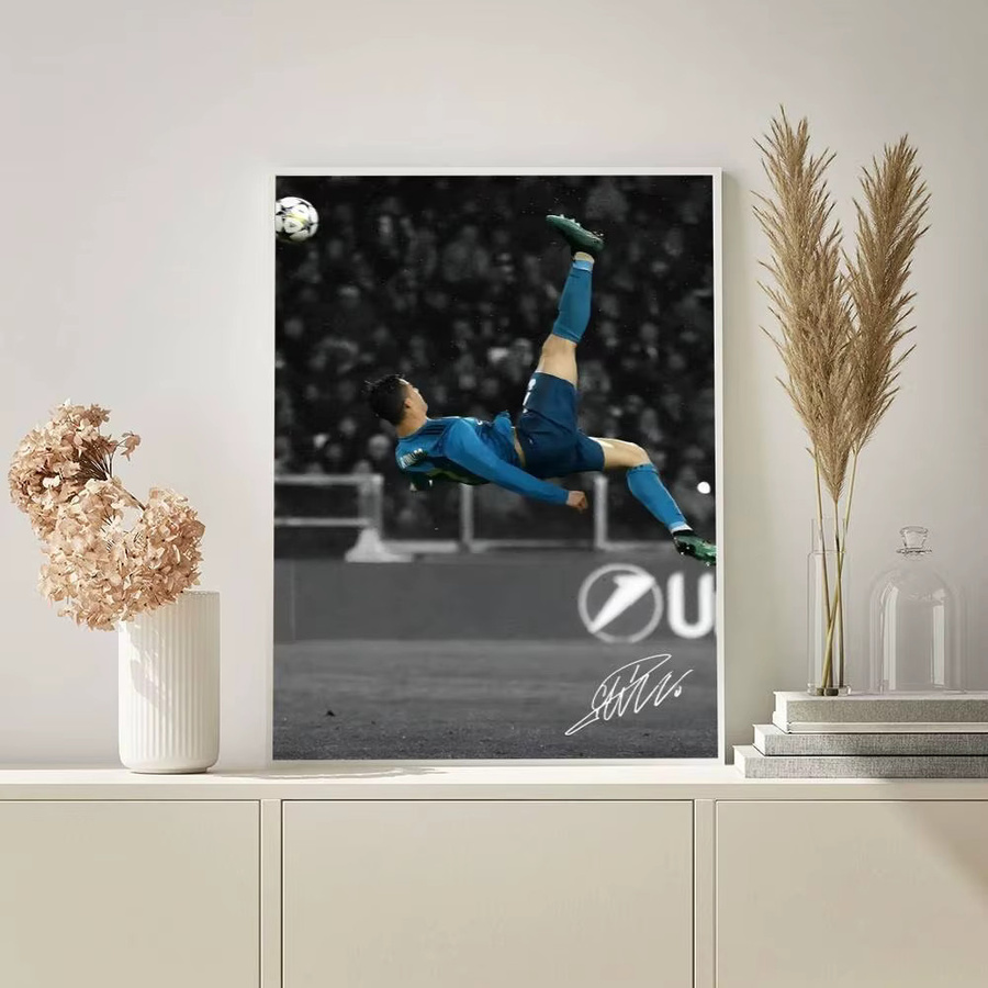 Modernes Fußball Sport Player Porträt Selbstklebendes Poster Wandbild in Mehrfarben - Bild 7