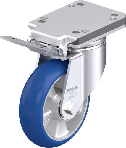 Blickle LH-ALBS 160K-IS-CO Stahlblech-Lenkrolle in Silber mit 160 mm Rad-Durchmesser und 580 kg Tragfähigkeit - Bild 1