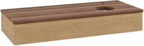 V&B Waschtischunterschrank Antao mit Frontstruktur und Beleuchtung, Farbe Walnuss/Eiche, B/T/H: 120 x 50 x 19 cm - Bild 1