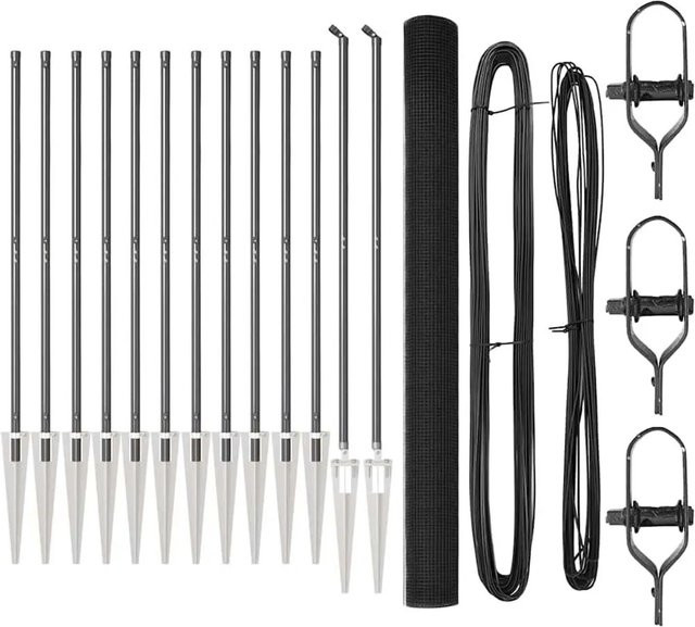 vidaXL Zaunpfosten aus Stahl und PVC in Grau, B/T/H: 1,6 x 1,6 x 25 cm - Bild 1