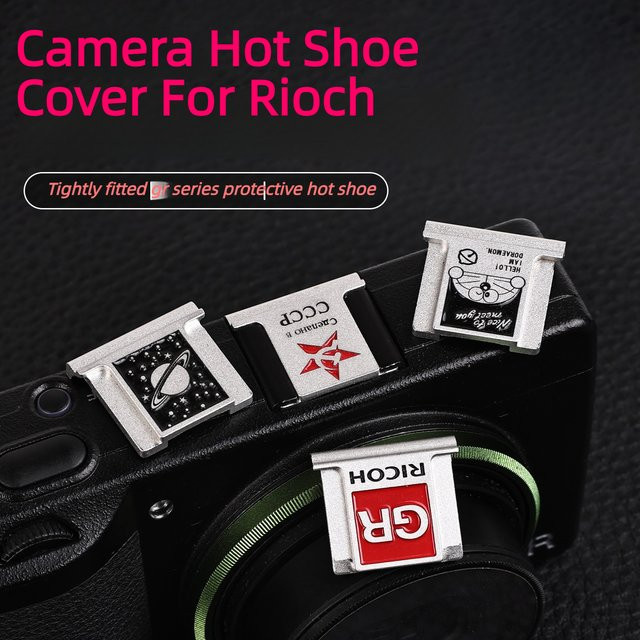 Ricoh Blitzschuh-Staubschutzkappe aus Aluminiumlegierung in Silber für GR3 und GR3X - Bild 1