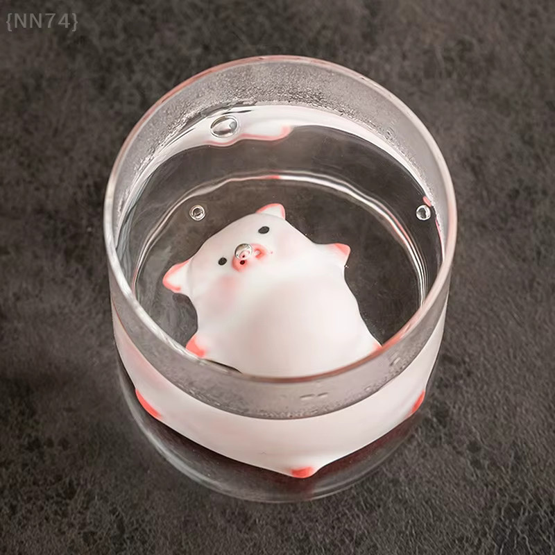 JETTING Keramik-Teetasse mit Cartoon-Schweinchen-Motiv und Blasenfunktion - Bild 3