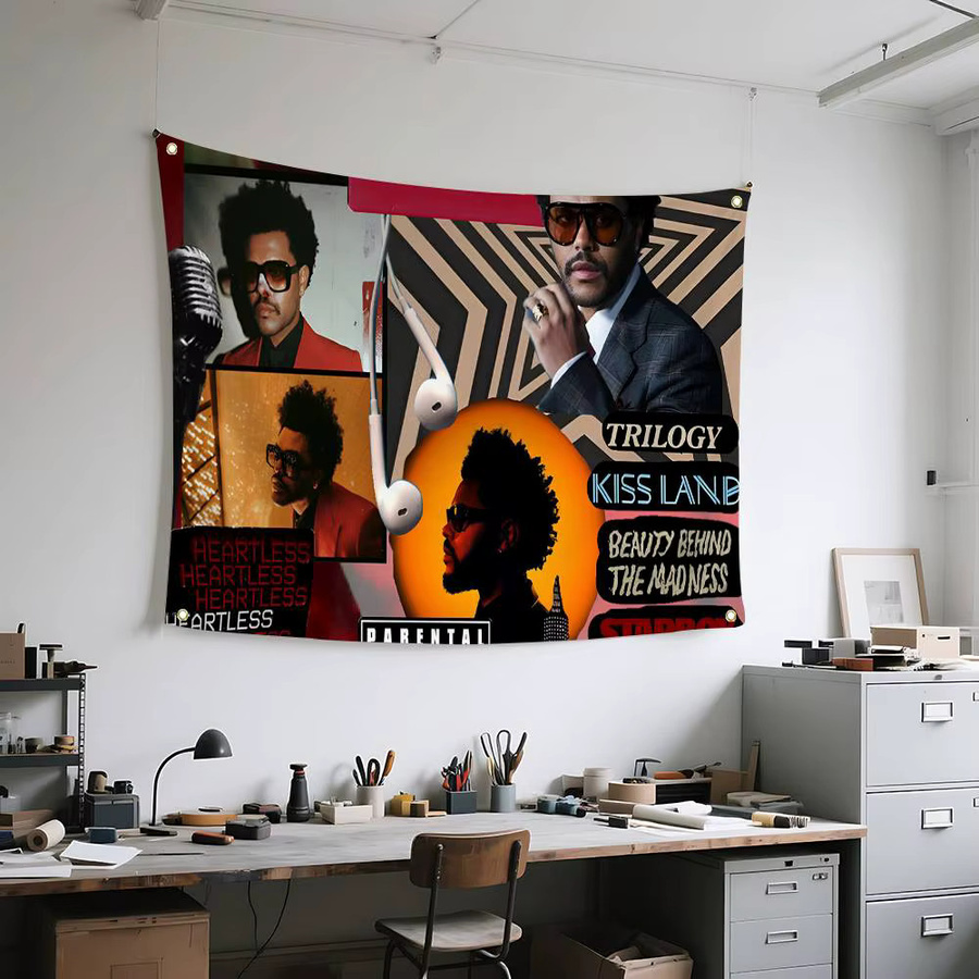 Rastar Flagge The Weeknd mit abstraktem Grafikdesign in Multicolour, B/H: 70 x 50 cm - Bild 6