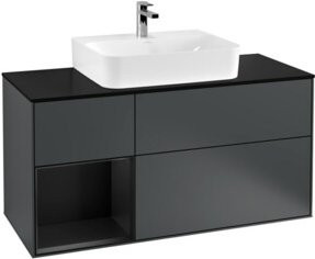 V&B Waschtischunterschrank Finion mit Wandbeleuchtung, lackiert, Breite: 120 cm, Tiefe: 50,1 cm, Höhe: 50,1 cm - Bild 1