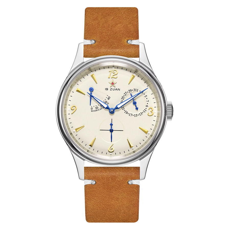 Seagull Pilotenuhr, Automatik, Edelstahl, 40 mm, Leder, Herren - Bild 2