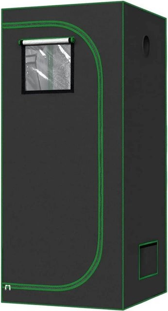 WOLTU Gewächshaus Indoor aus 600D Oxford-Gewebe mit Stahlrohrrahmen, Schwarz, B/T/H: 80 x 80 x 180 cm - Bild 1