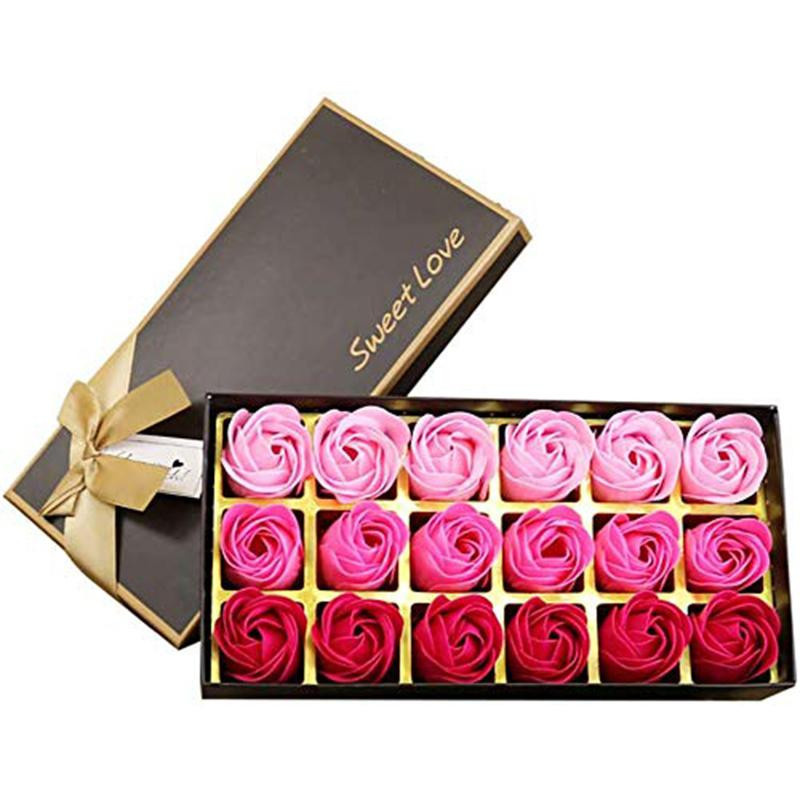 18 Stück duftende Seifenrosen von Yiran Furniture in Rosa und Pink für Hochzeit, Valentinstag oder als Weihnachtsgeschenk - Bild 3