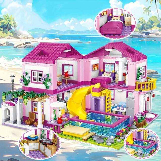 Linyi toy Garten Baumhaus Bausteine Set, Fantasy, ab 14 Jahren - Bild 1